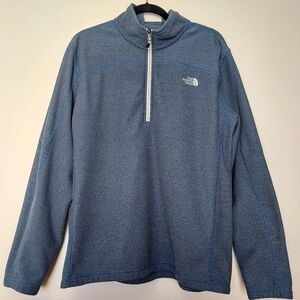The North Face Men's Textured Cap Rock Quarter Zip Blue Green Size XL
